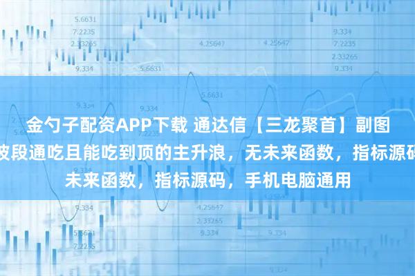 金勺子配资APP下载 通达信【三龙聚首】副图指标，机构常用波段通吃且能吃到顶的主升浪，无未来函数，指标源码，手机电脑通用